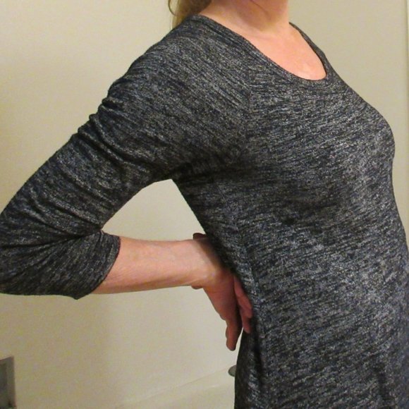 GAP Black Flecked Knit LS Dress, size M - Picture 6 of 8